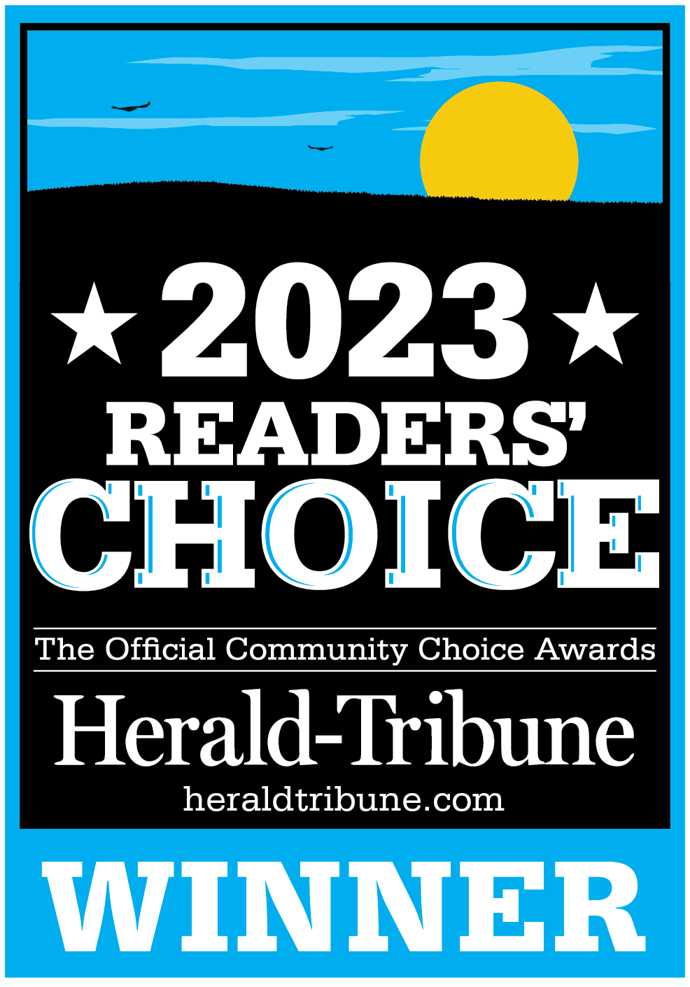 2023 Readers' Choirce, THe official Community Choice Awards, Herald - Tribune, HeraldTribune.com, Winner