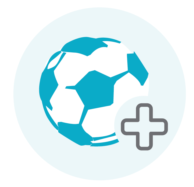 soccer, sports medicine icon