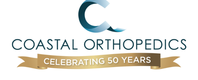 Coastal Orthopedics. Celebrating 50 Years Logo