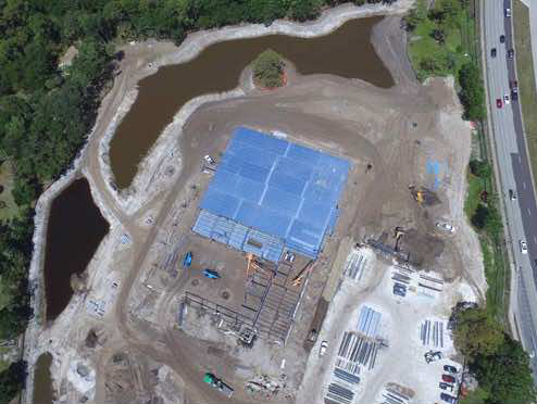 arial shot of the contruction site of coastal orhtopedics sr64-east