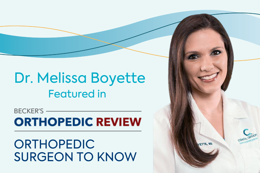 Dr. Melissa boyette. featured in beckers Orthopedic review, Orthopedic surgeon to know