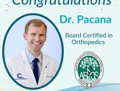 Coastal Orthopedics Congratulates Dr. Matthew Pacana on Board Certification